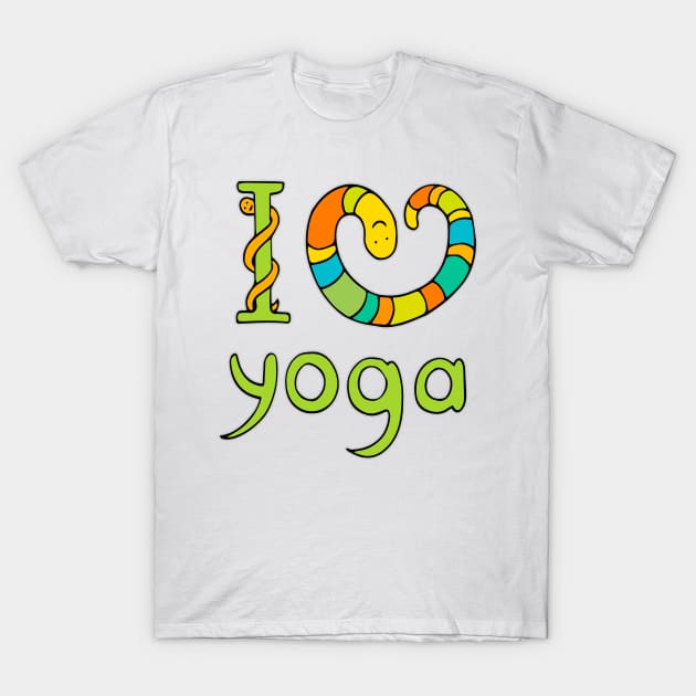 i love yoga T-Shirt by Jlissenok